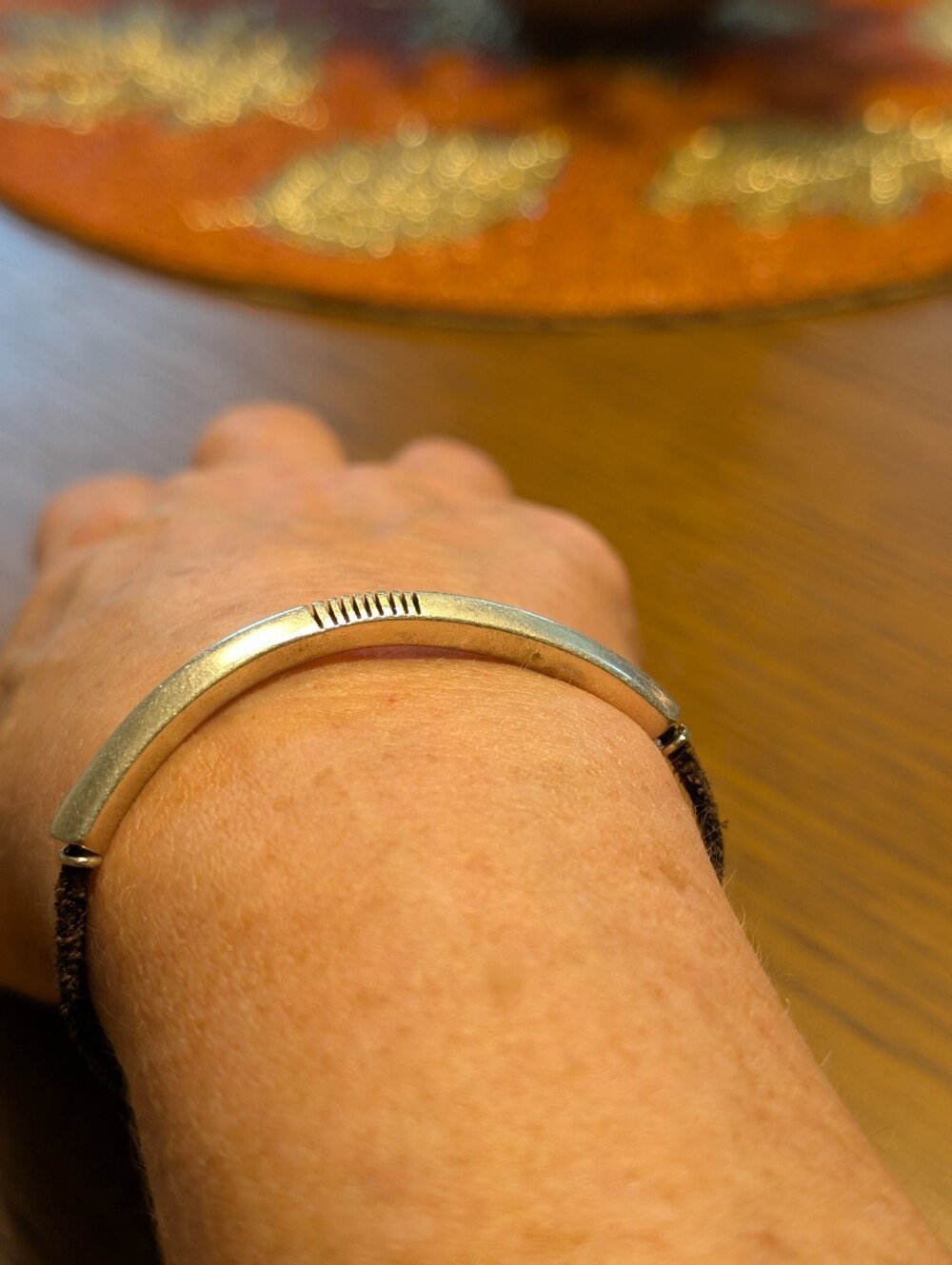 Sterling Cord Bracelet Marked 925 Mexico